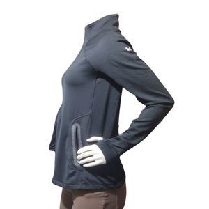 Cold Gear Under Armour Zip Pockets Thumb Holes Reflective Accents 1/4 zip Small